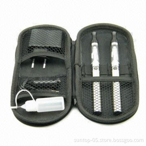 E-cigar with 2.4ml CE9 atomizer ego regular battery 650mah and needle bottle in small zipper case